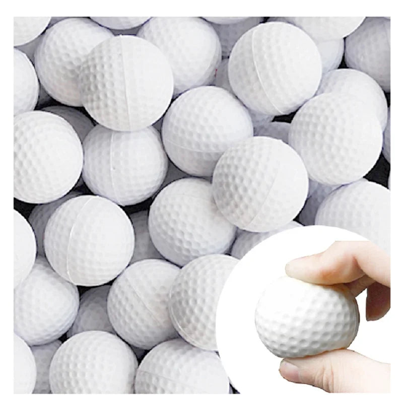20pcs PU Foam Golf Balls – Yellow Elastic Indoor/Outdoor Practice Balls
