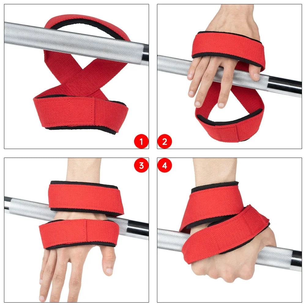 Figure 8 Lifting Straps – Padded Deadlift Wrist Wraps for Gym & Powerlifting