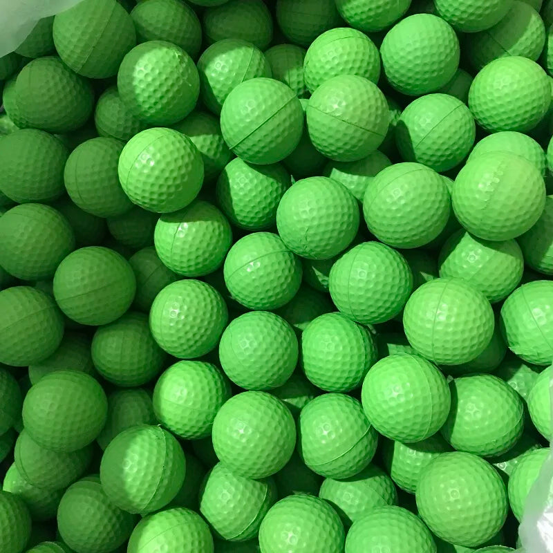 20pcs PU Foam Golf Balls – Yellow Elastic Indoor/Outdoor Practice Balls
