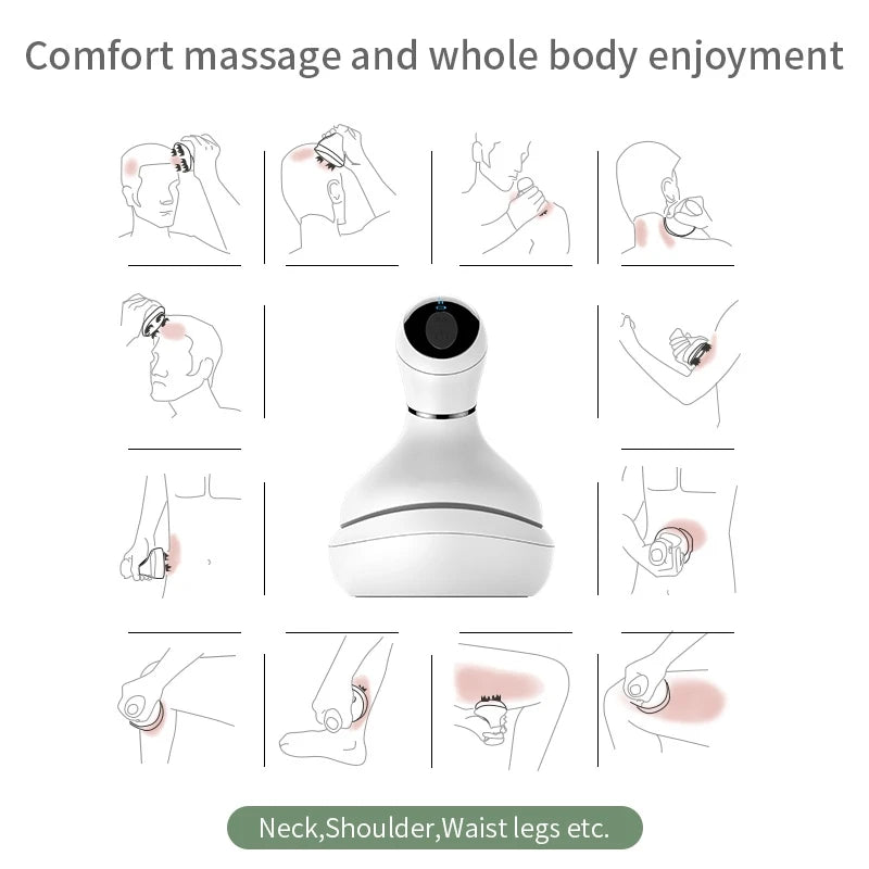 Electric Scalp Head Massager Waterproof Vibration Kneading Massage Tool for Hair & Pet