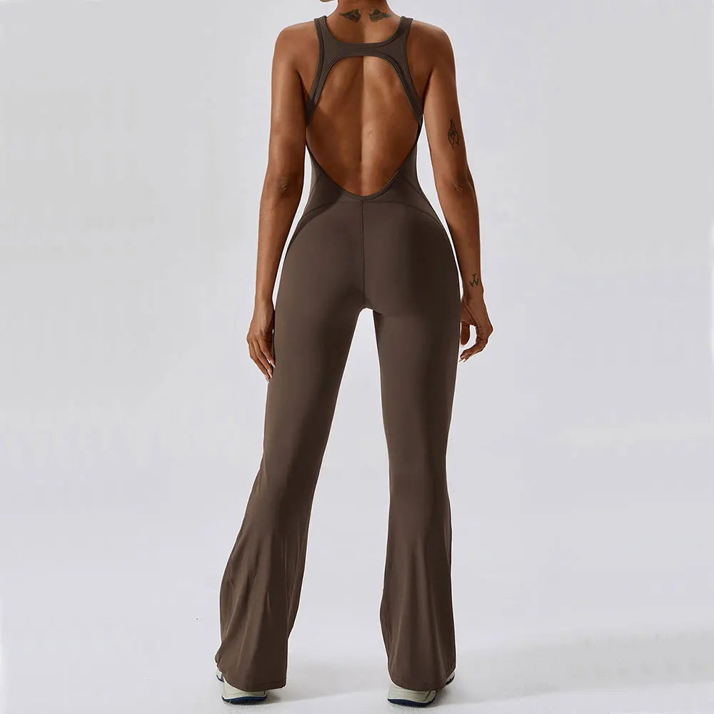 🧘 One-Piece Yoga Jumpsuit – Women’s Butt-Lifting Fitness Bodysuit