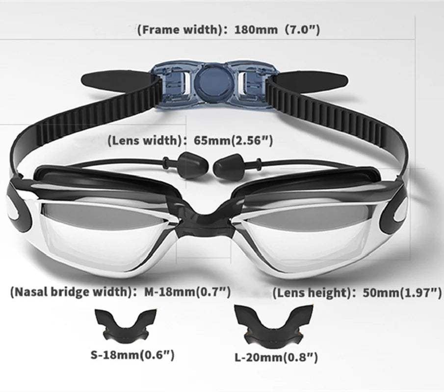 🥇 ARENA Pro Swim Goggles with Earplugs