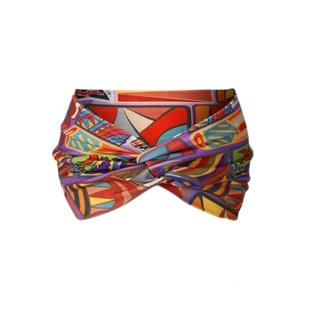 🧘‍♀️ Bohemian Yoga Headband – Wide High Strength African Style Wrap