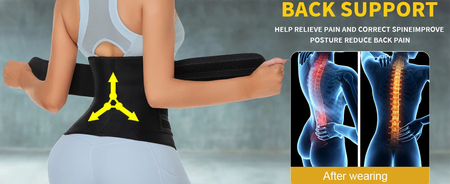 🏋️‍♀️ Waist Trainer Sauna Belt – Tummy Control Workout Girdle for Men & Women