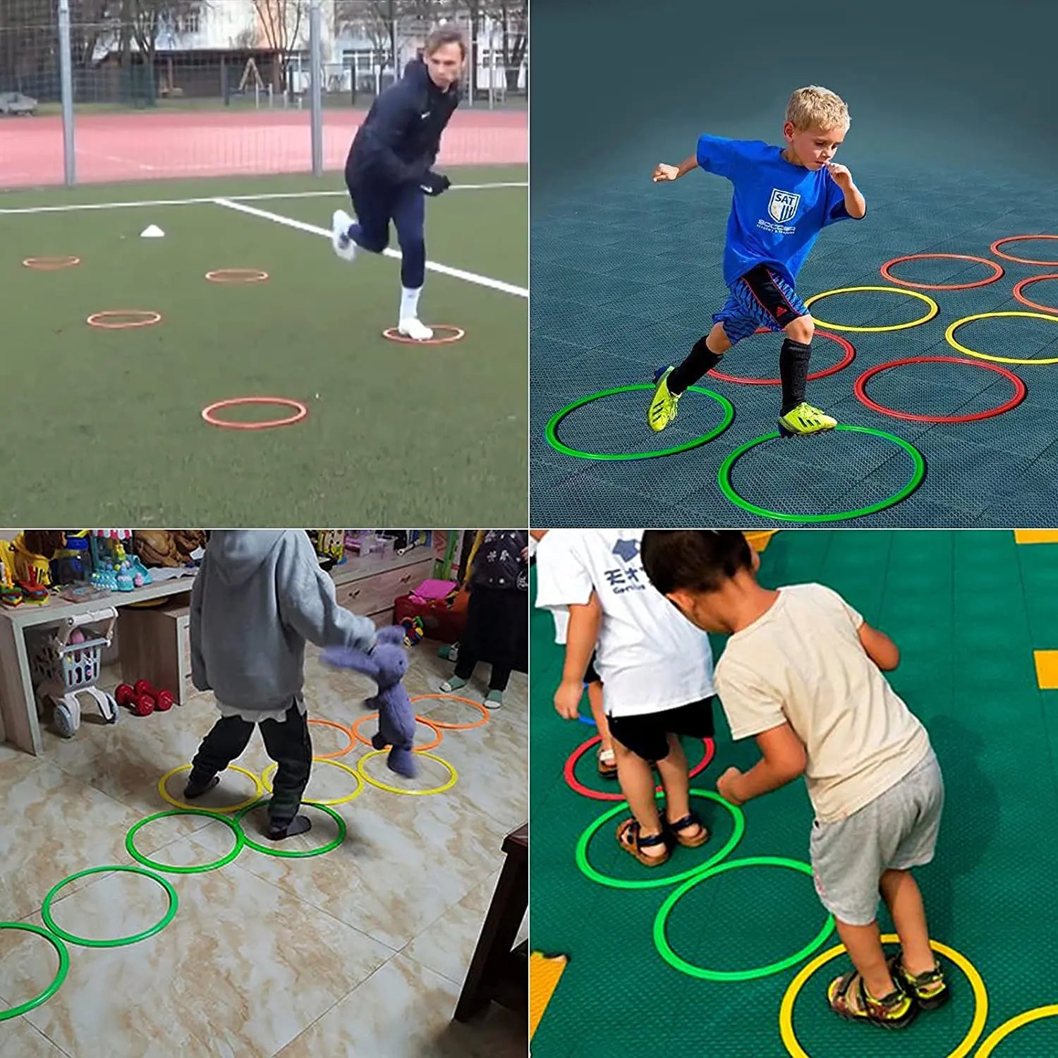 5/12PCS Agility Training Rings – Football Soccer Speed Ladder Sport Equipment