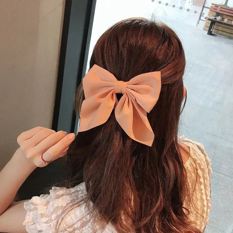 Satin Bow Hair Clips – Cute Butterfly Style Hairpins for Girls & Women, Elegant Hair Accessories