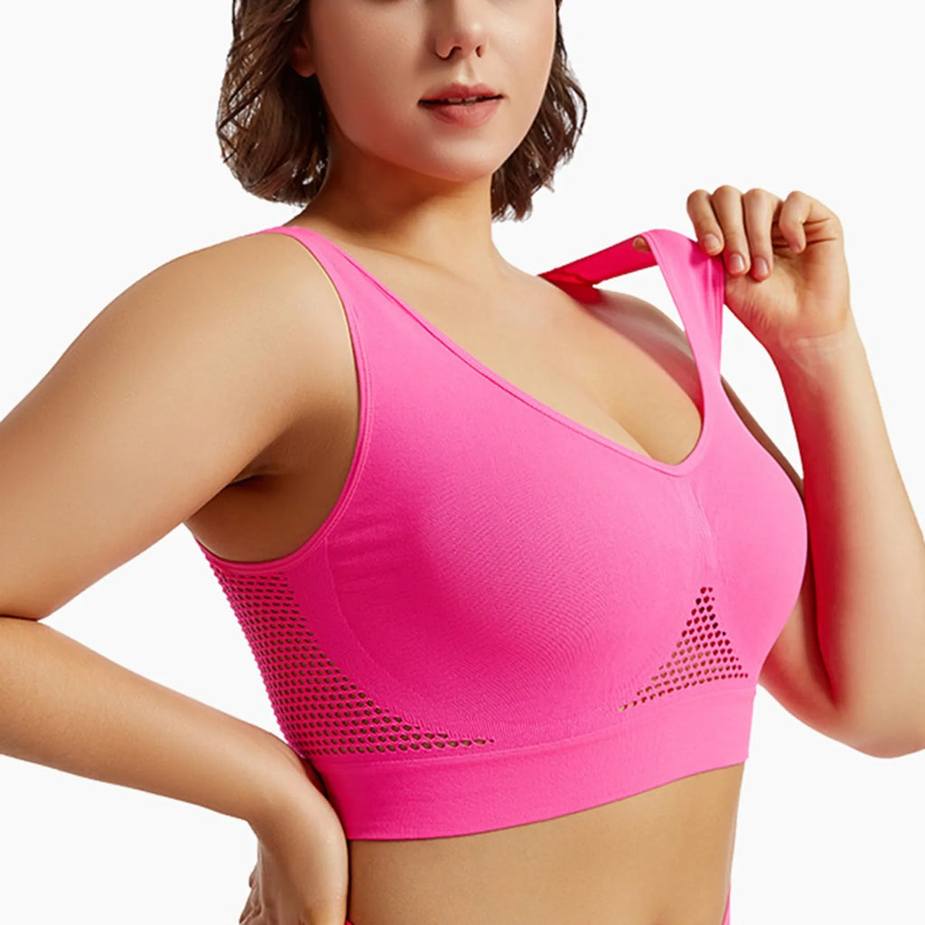 Women’s Zipper Front Sports Bra – Padded Workout Fitness Crop Top for Yoga & Gym