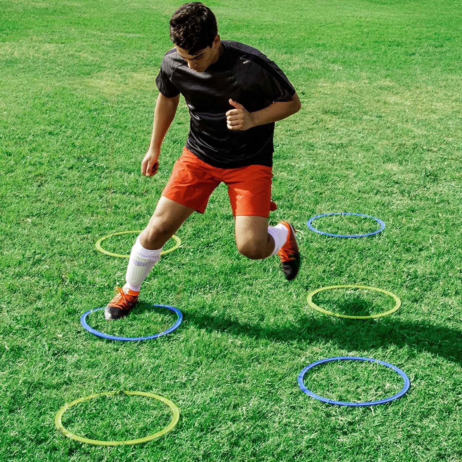 10PCS Agility Training Rings – Speed & Footwork Training Equipment for Soccer & Sports