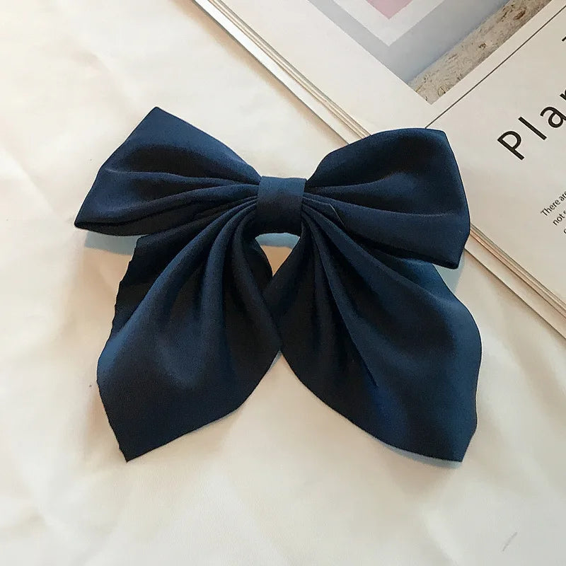 Satin Bow Hair Clips – Cute Butterfly Style Hairpins for Girls & Women, Elegant Hair Accessories