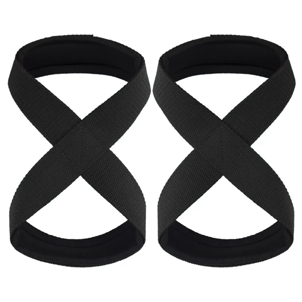 Figure 8 Lifting Straps – Padded Deadlift Wrist Wraps for Gym & Powerlifting