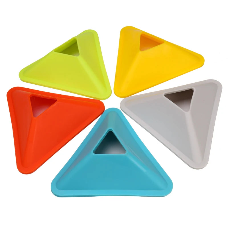 20/40PCS Triangle Soccer Cones – Agility Training Markers for Football & Sports Drills