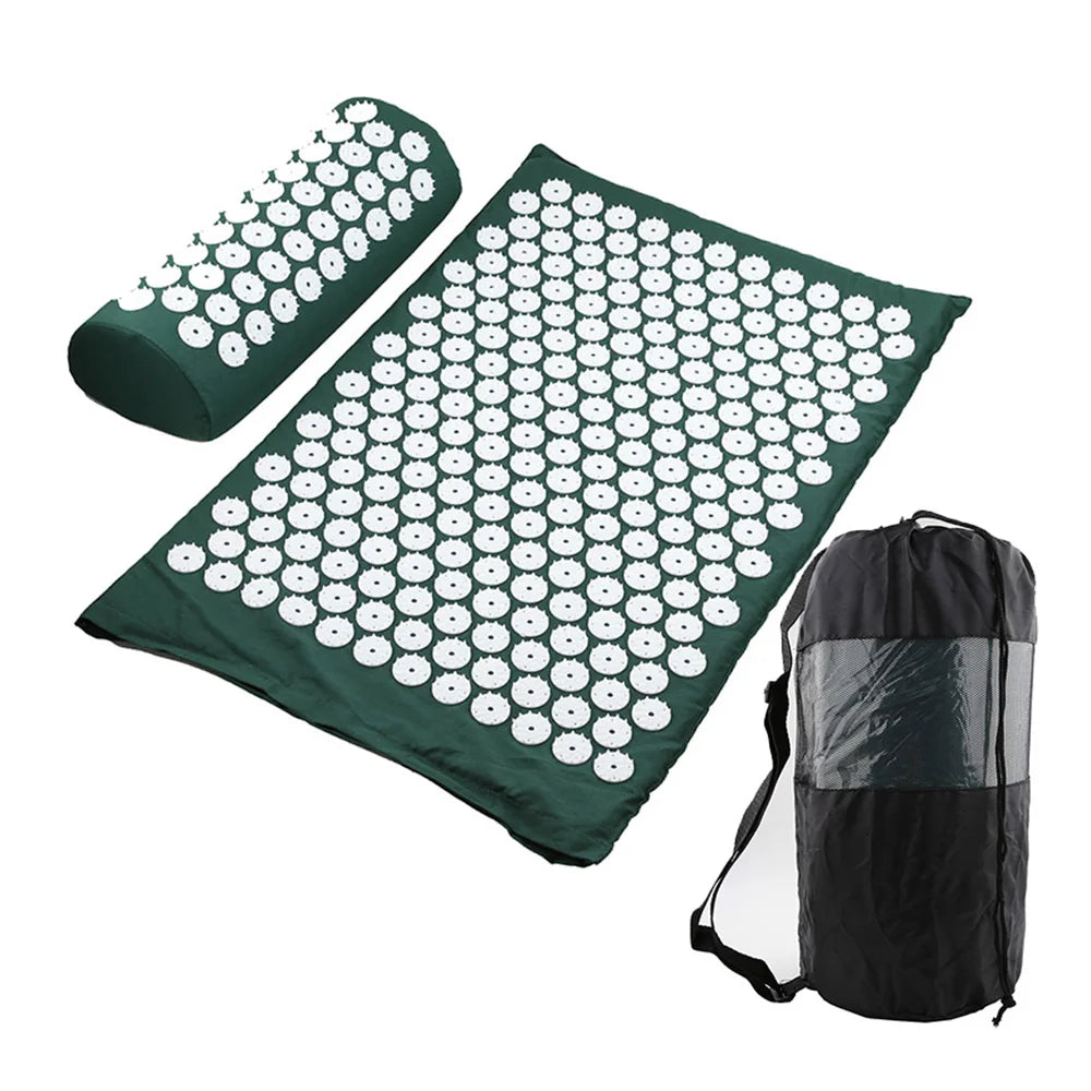 65x40cm Acupressure Mat & Pillow Set – Massage Cushion for Back, Neck & Stress Relief