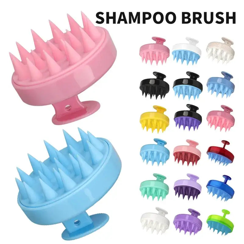 Silicone Scalp Massager Shampoo Brush | Hair Root Cleanser Brush